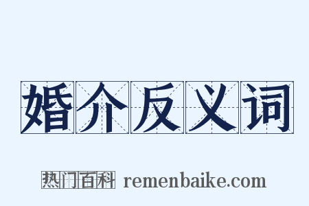 婚介反义词是什么意思的图片